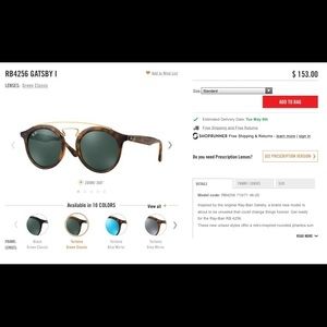 Ray Ban Gatsby Tortoise Sunglasses
